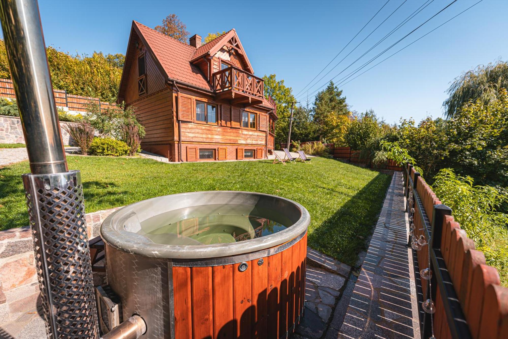 Bug Na Skarpie - Domek Wypoczynkowy Z Jacuzzi I Kominkiem Drohiczyn Exterior photo